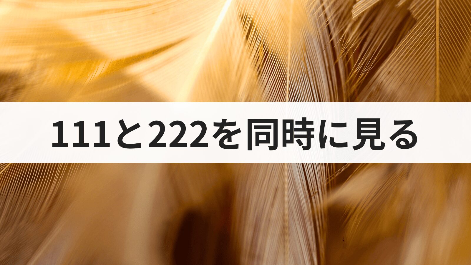 エンジェルナンバー111と222を同時に見る意味とは？